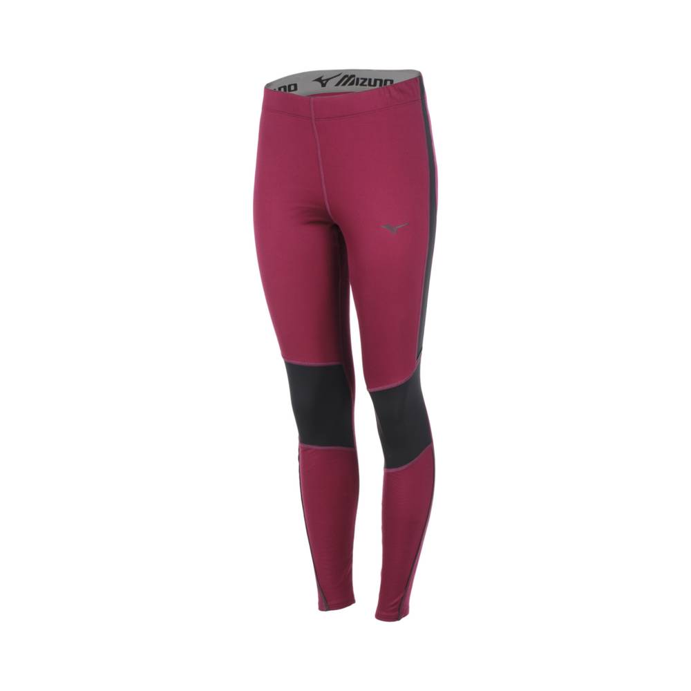 Leggings Mizuno Breath Thermo® - Mulher - Roxo/Pretas - SPKJY0153